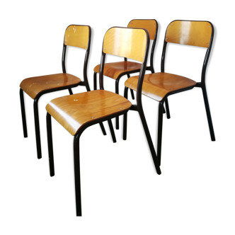 Set of 4 school chairs