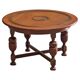 H. Pander & Sons Round Table in Solid Oak with Baluster Legs, 1920s