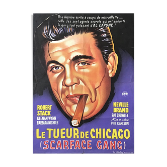 Original French poster Scarface Mob, The Chicago Killer, 1959