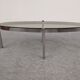 Oval smoked glass coffee table from the 60s/70s