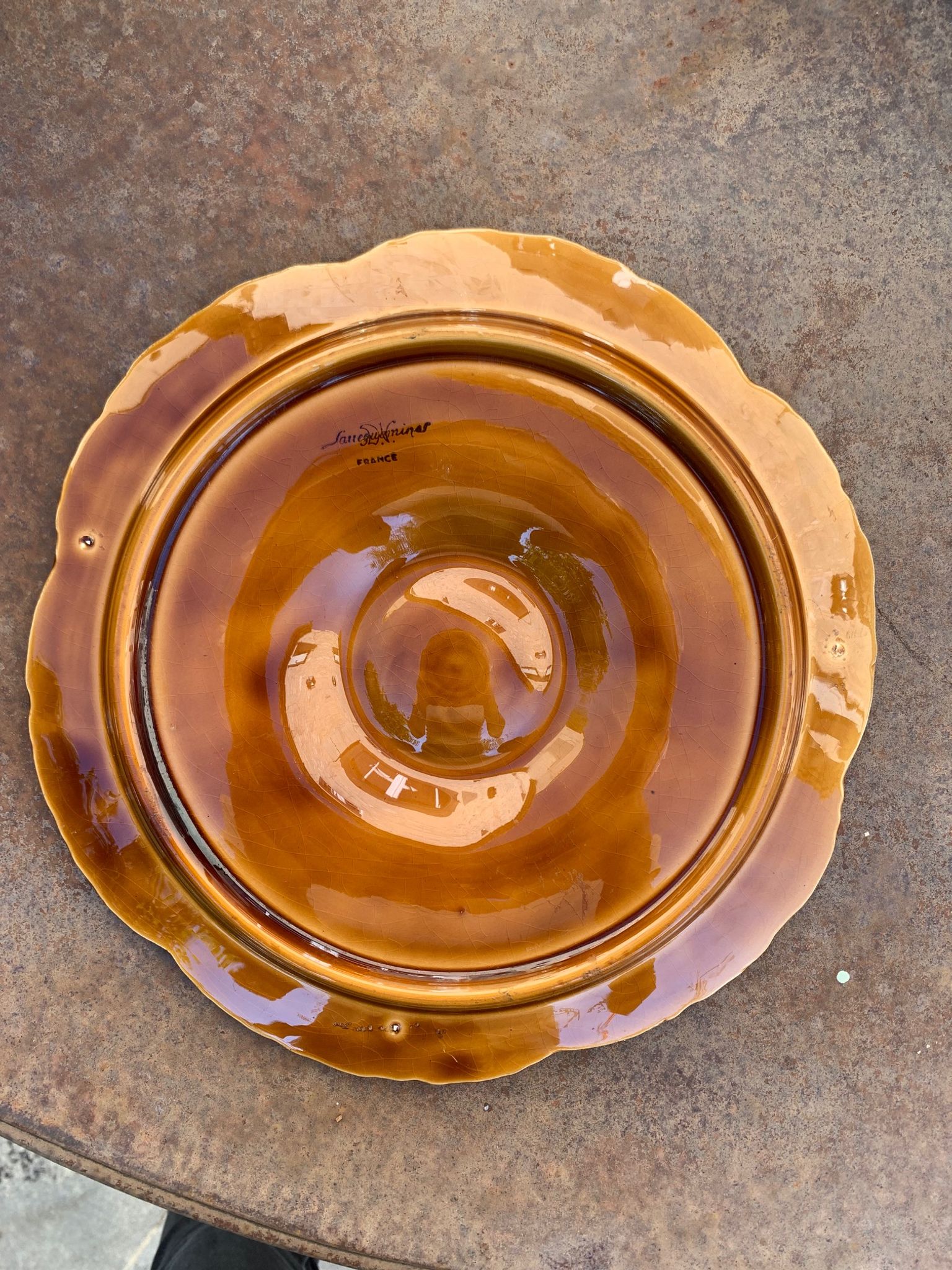 Assiette coquillages Sarreguemines