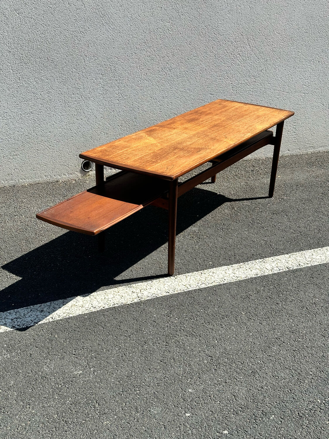 Bramin denmark coffee table, scandinavian teak design from the 60s