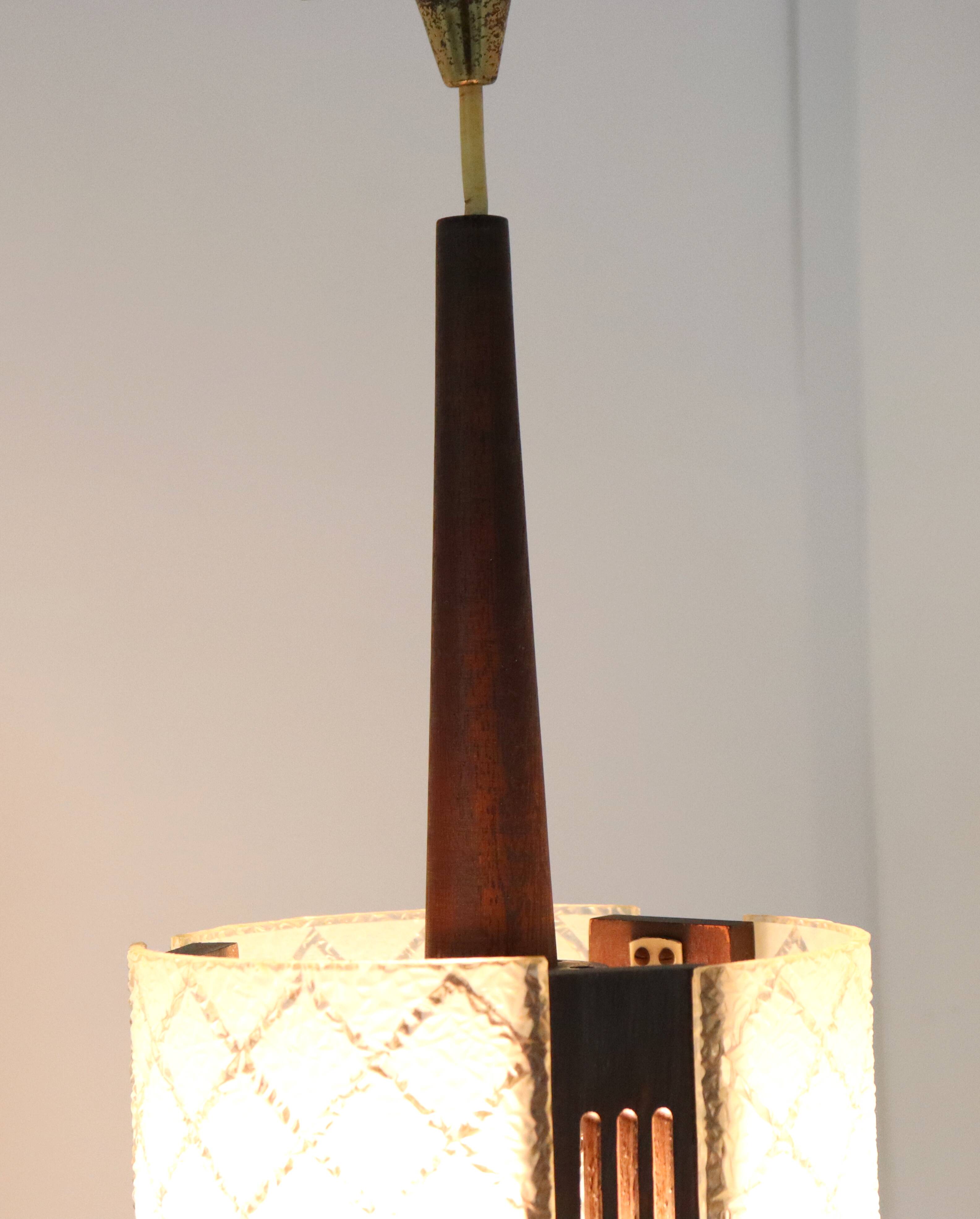 vintage  Glazen hanglamp 'Meerhoven'