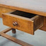 Table à manger française ancienne à 3 tiroirs de la fin du XVIIIe siècle