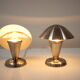 Lampes bauhaus de table chromées, années 1930