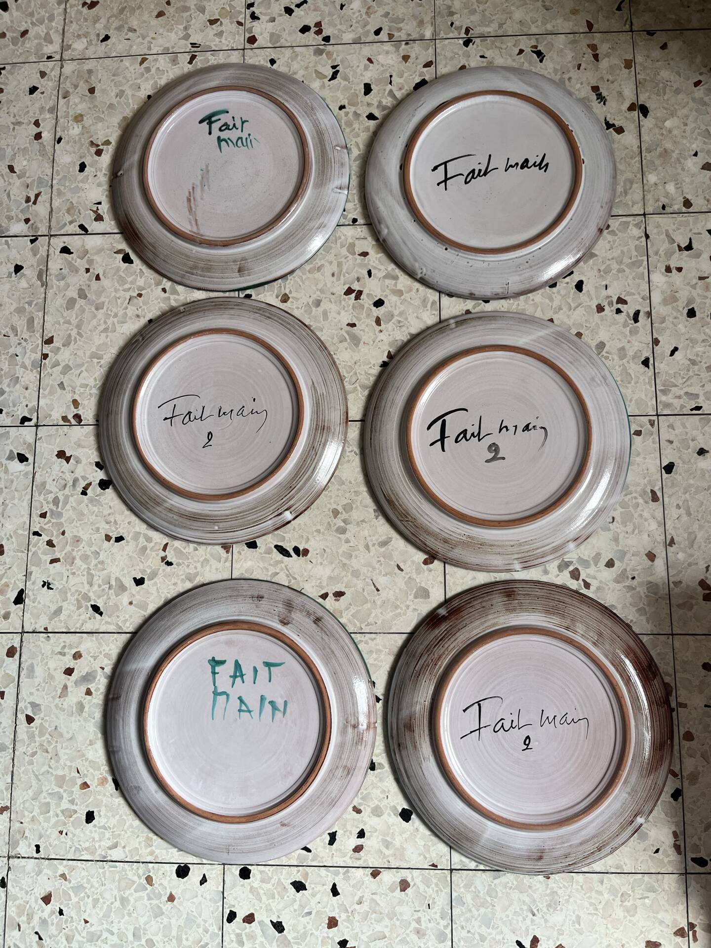 6 flat plates Vallauris