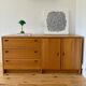 Large oak sideboard, Scandinavian design - 3 drawers and 2 doors.