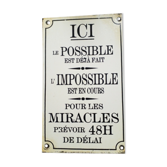 Information plate