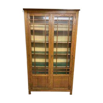 Armoire parisienne vitrée en bois