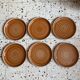6 assiettes plates en grès