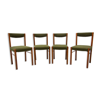 4 chaises de salle à manger de style scandinave, années 1980