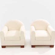 Jacques Adnet pair of modernist club armchairs in rosewood 1931