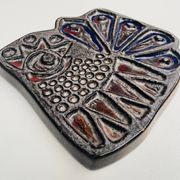 Vintage Scandinavian wall ceramic – Stylised hen – 1960s