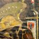Painting old still life with the bottle XXth