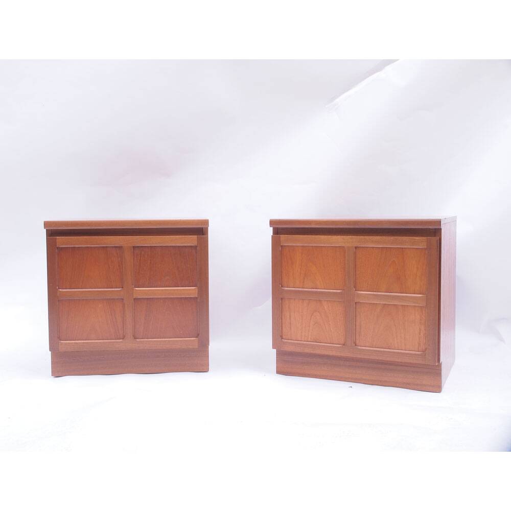 Pair of vintage Nathan Scandinavian bedside tables