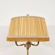 Golden floor lamp with pleated shade – Mid 20th century