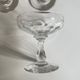 Set of 10 glasses of champagne 1870 in crystal ringing with flat ribs
