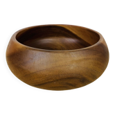 Coupe teck danoise scandinave années 60, vide poche