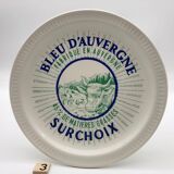 6 cheese plates "Faïence de St-Amand"