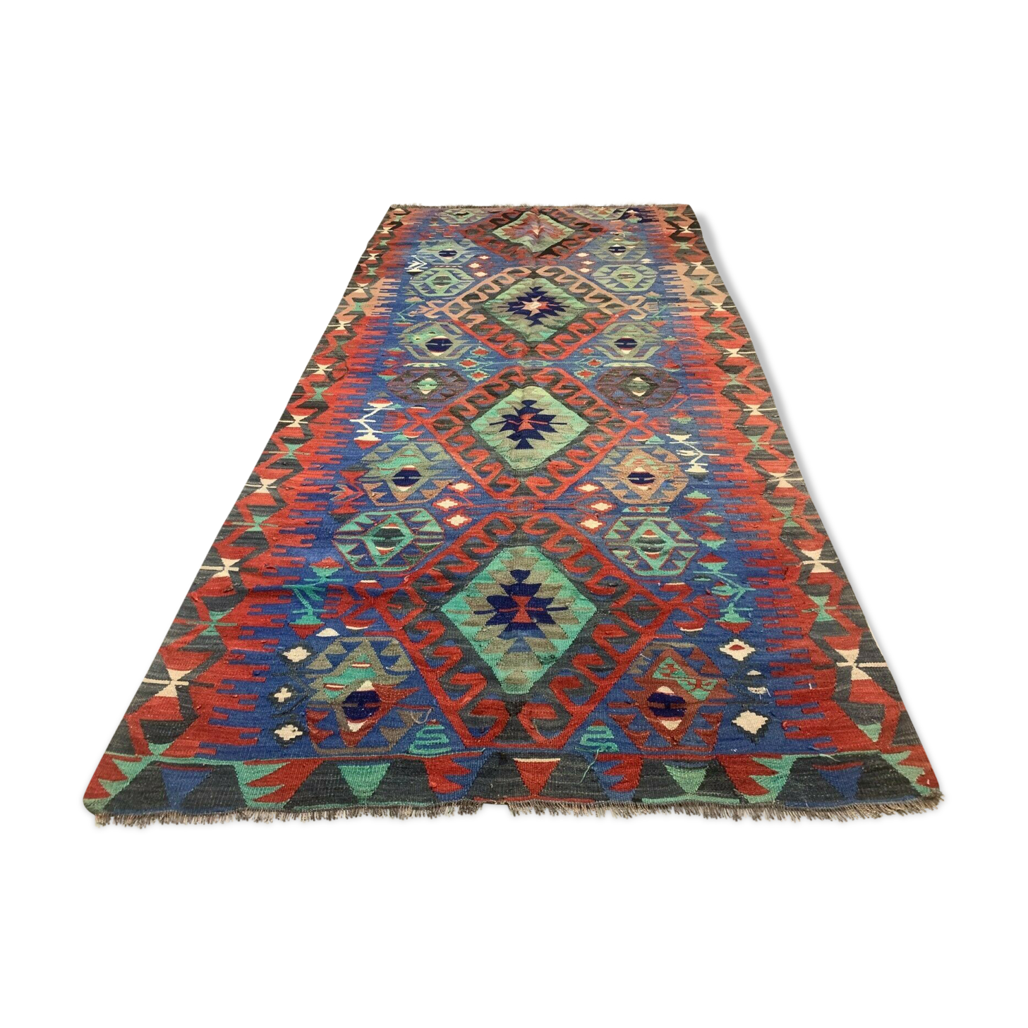 Turkish kilim rug 258x134 cm