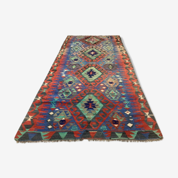 Turkish kilim rug 258x134 cm