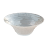 Vintage salad bowl in frosted glass, streaked