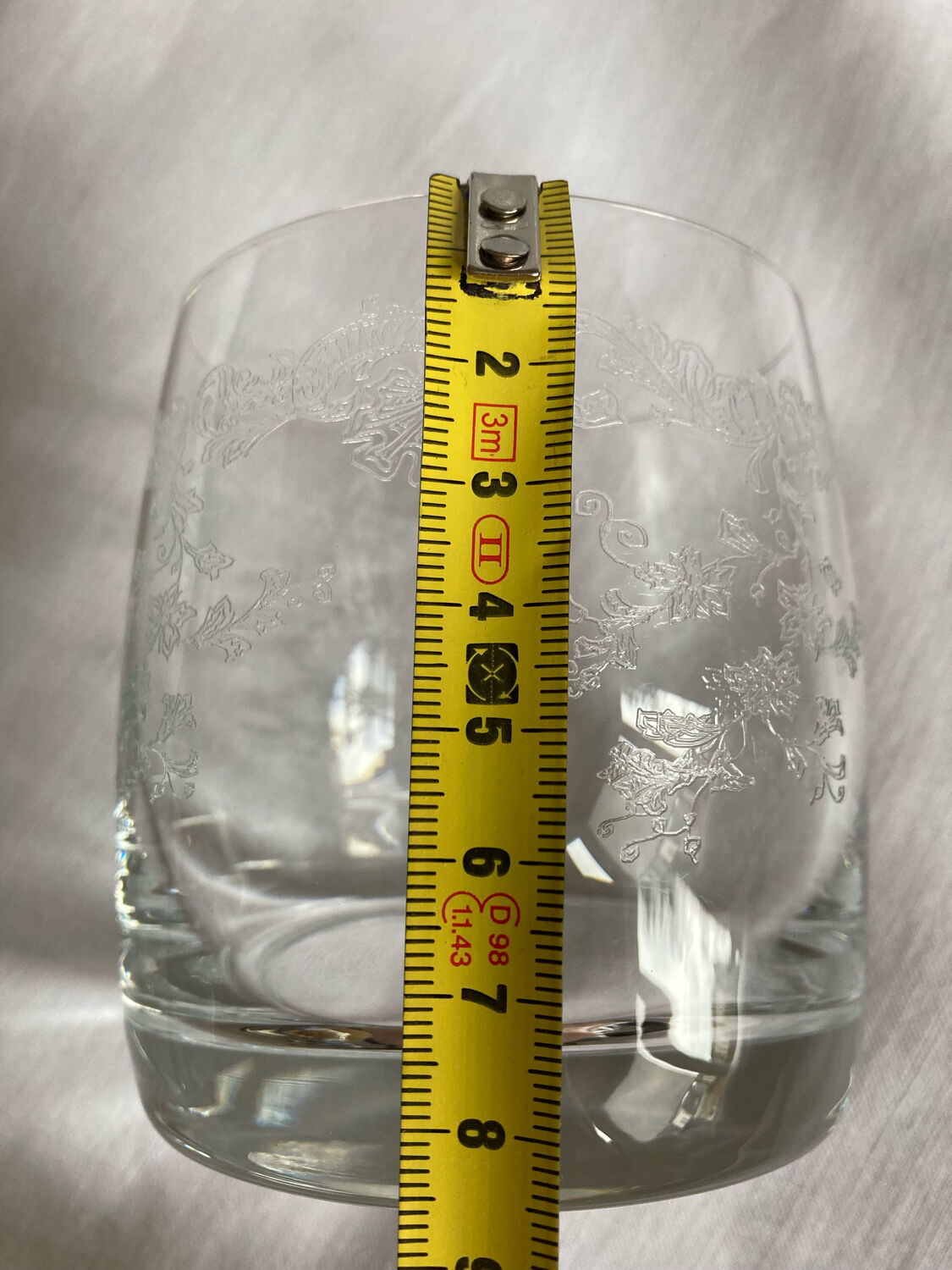 Engraved crystal glasses