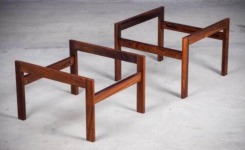 Jardinières en palissandre danois des années 1960, ensemble de 2