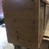 Low sideboard, cabinet with closed lockers on wheels