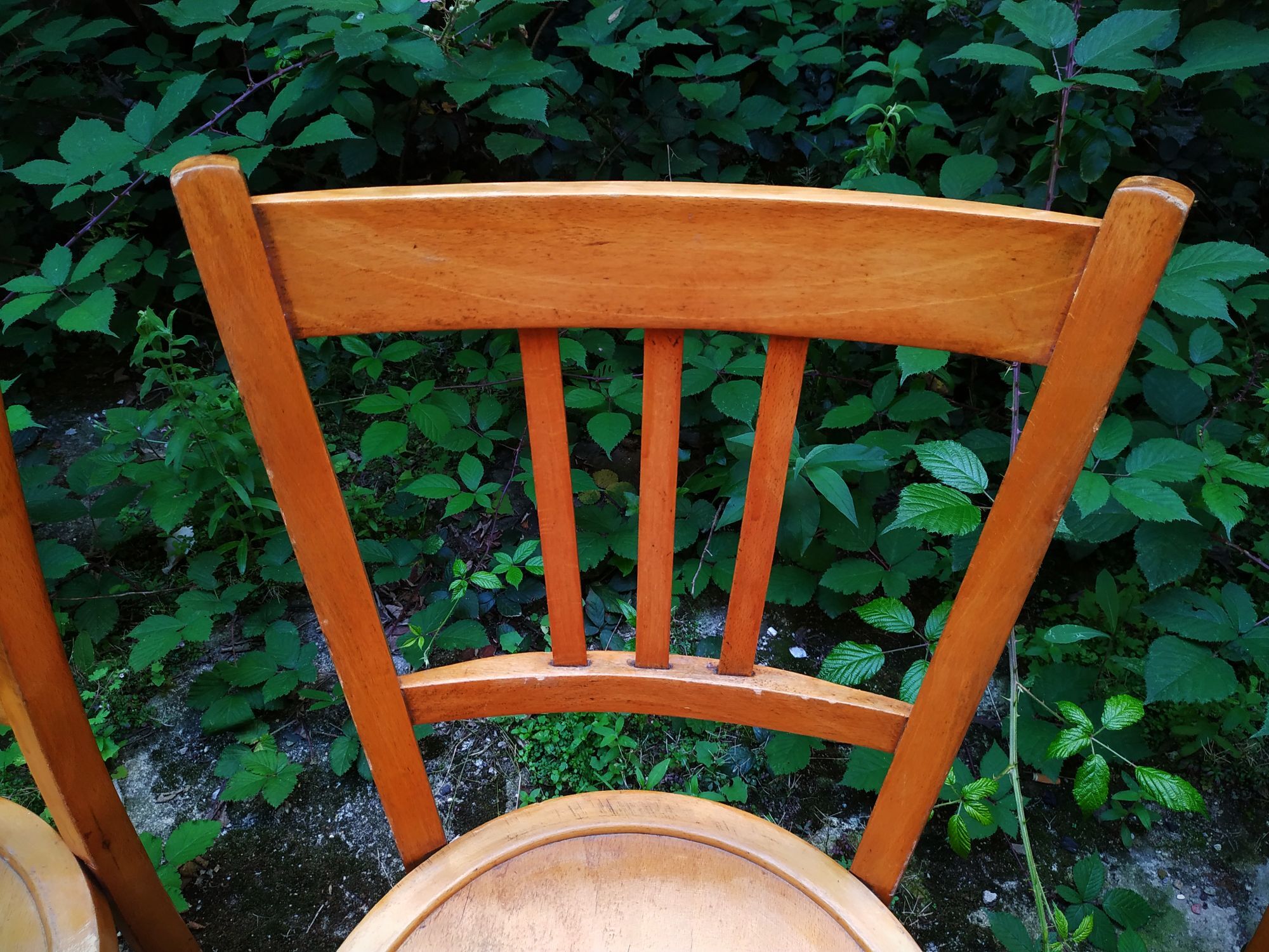 Series of four Luterma bistro chairs