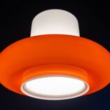 Vintage Czechoslovak Hanging Glass Lamp By Osvětlovací Sklo, 1970s