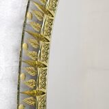 Cristal Art Mid-Century Modern Italian Ground and Gilded Mirror, 1960s