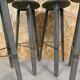4 old vintage loft bistro stools