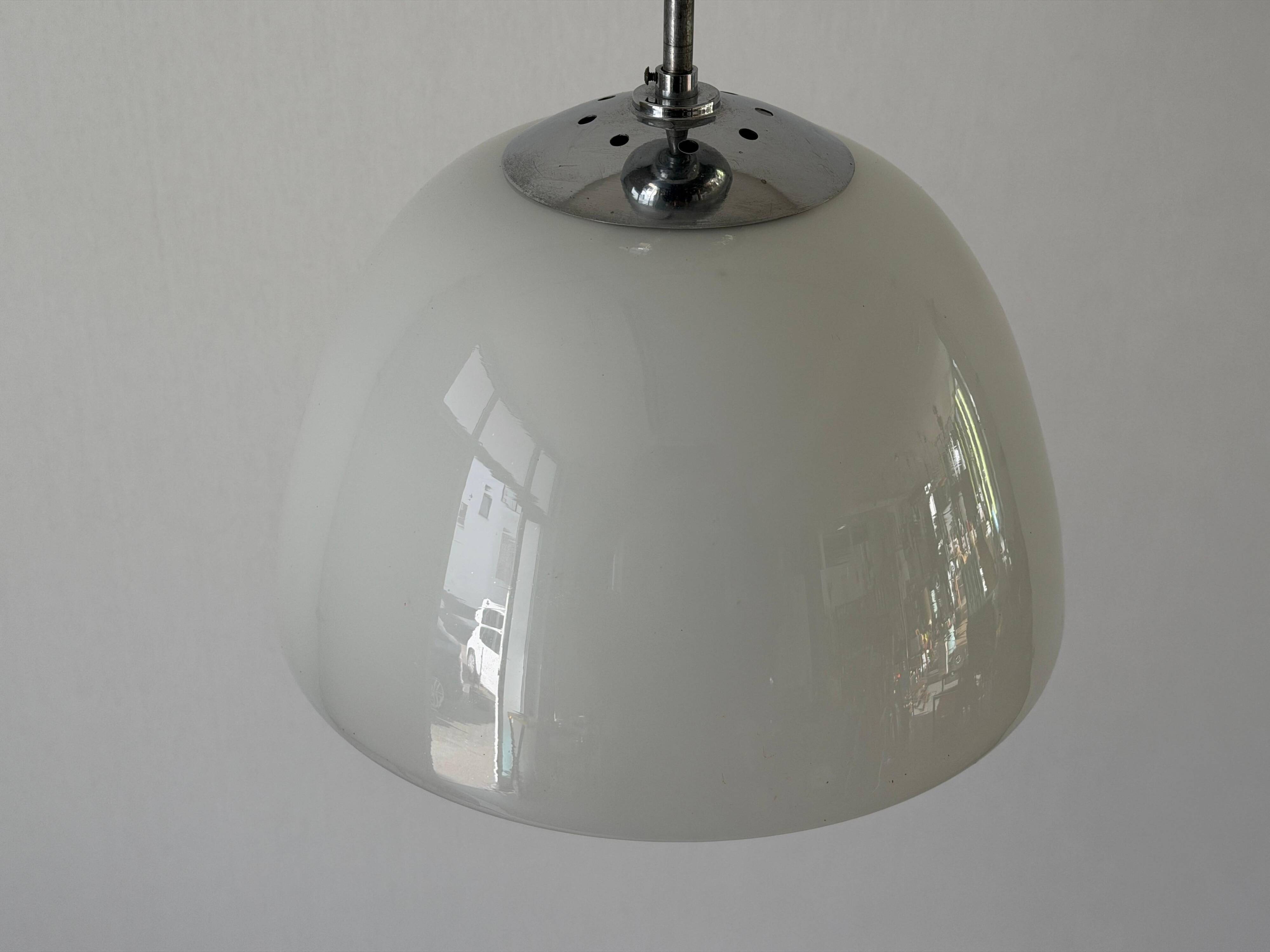 Opal glass ceiling light in Bauhaus style, Art Deco, 1940s, Germany