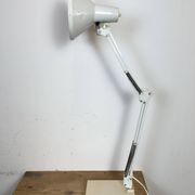 Vintage White Italian Architect Table Lamp, 1970s