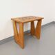 Vintage Guillerme and Chambron coffee and side table in solid oak and ceramic from the 50s and 60s