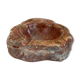 Ashtray in marble stone of vintage cherry color
