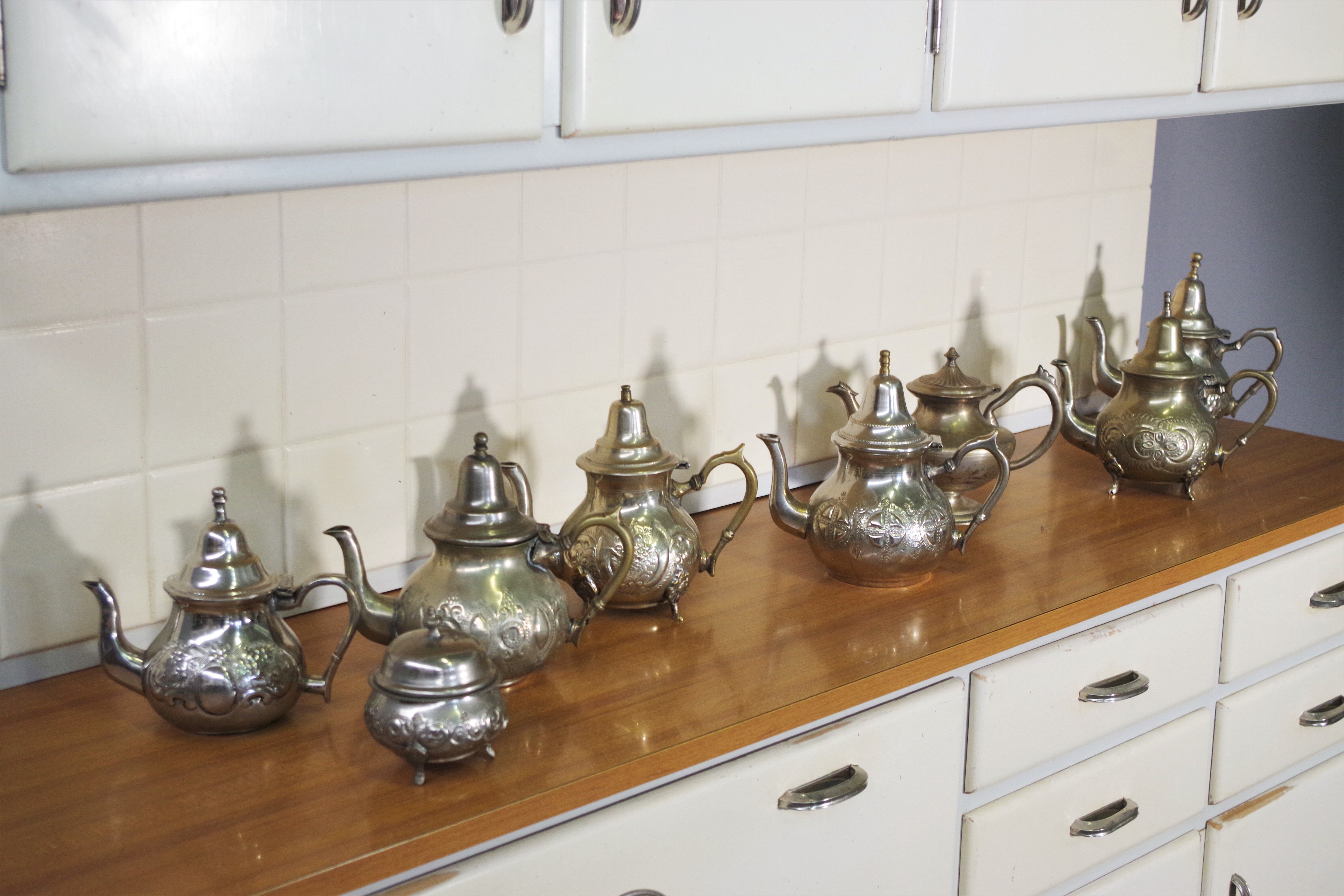 Arabic tea maker 8 pieces, Morocco 50s