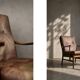 Fauteuil vintage en hêtre et cuir marron du milieu du siècle de Farstrup Møbler