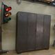 Industrial cabinet 4 doors in metal 1950