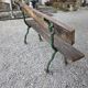 Cast iron garden bench with solid oak seat