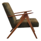 Mid-Century Accent Chair Model B-310 Var in Forest Green Velvet