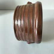 Pot en grès Corneau Myennes décor lièvres