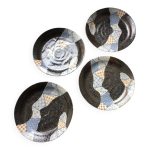 assiettes 19 cm grès - art