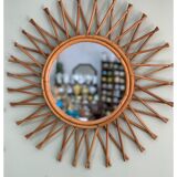 Old rattan mirror