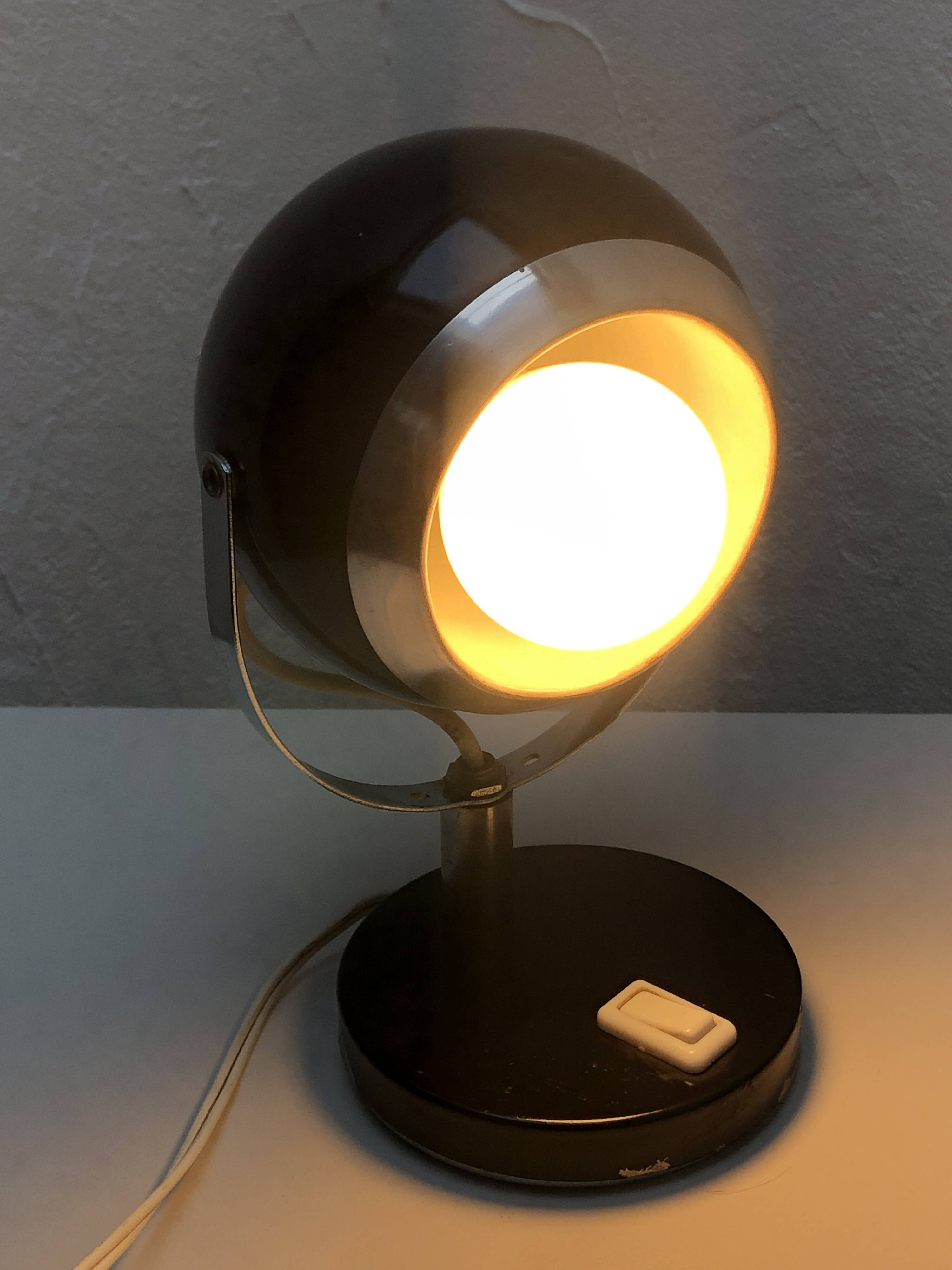 Black table eyeball lamp, 1960/1970