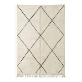 Large Beni Ouarain rug with diamonds 200x300 cm