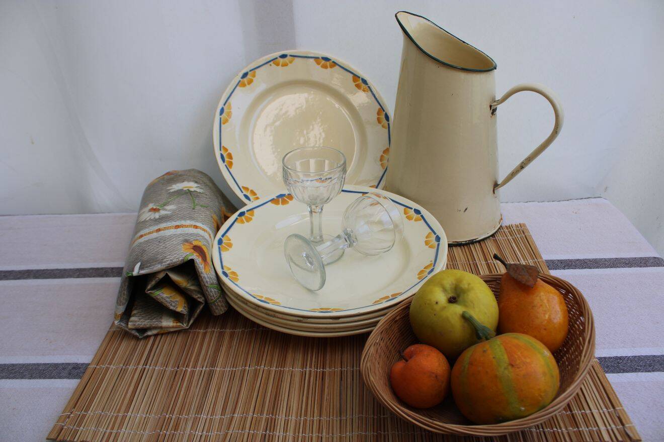 Set of 6 ceramic dinner plates