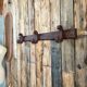 Oak wall-mounted coat rack