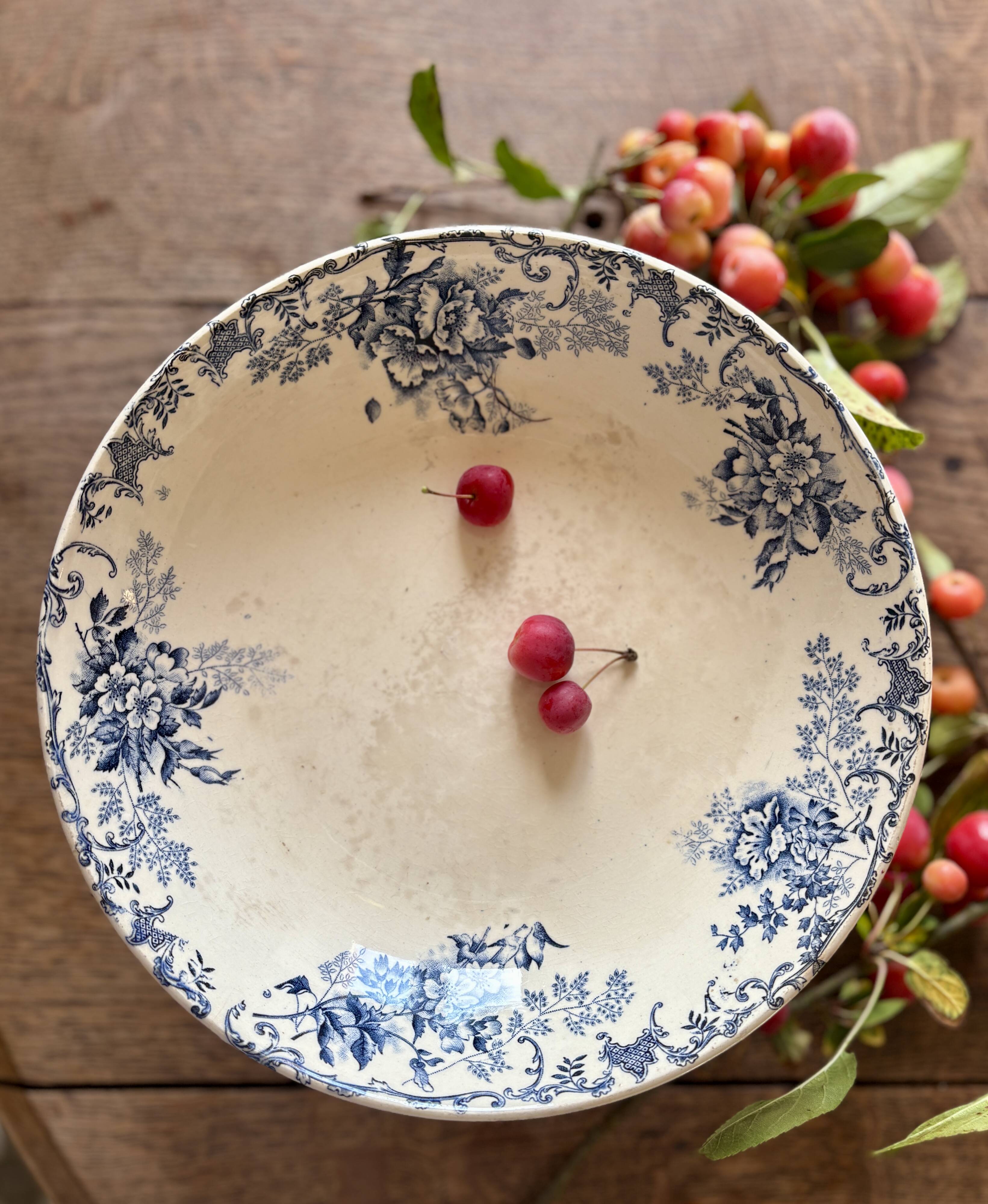 Antique ironstone fruit bowl - L'Oréal model by Boulanger